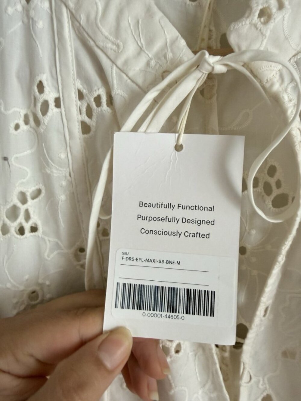Everlane The Eyelet Midi Dress In Bone Floral Beach Feminine Vacation NWT M - Picture 9 of 12